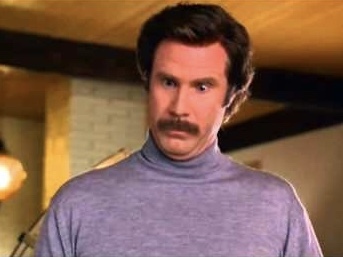 Ron Burgundy looking amazed