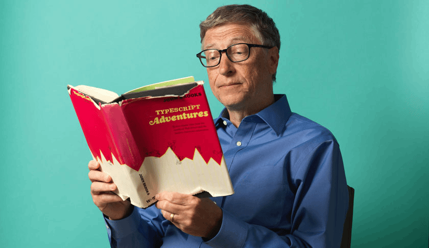 Bill Gates reading