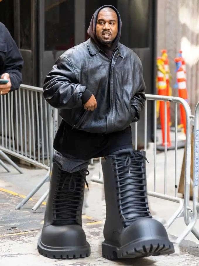 Kanye is some very large boots