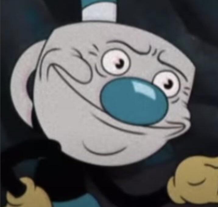 Cuphead guy nervously smiling