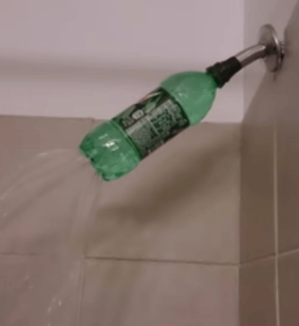 Mountain Dew as a shower head meme