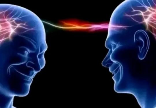 A person using telepathy