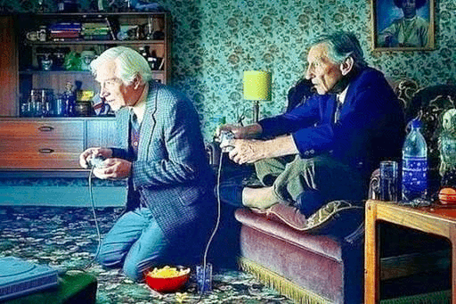 Old men gaming