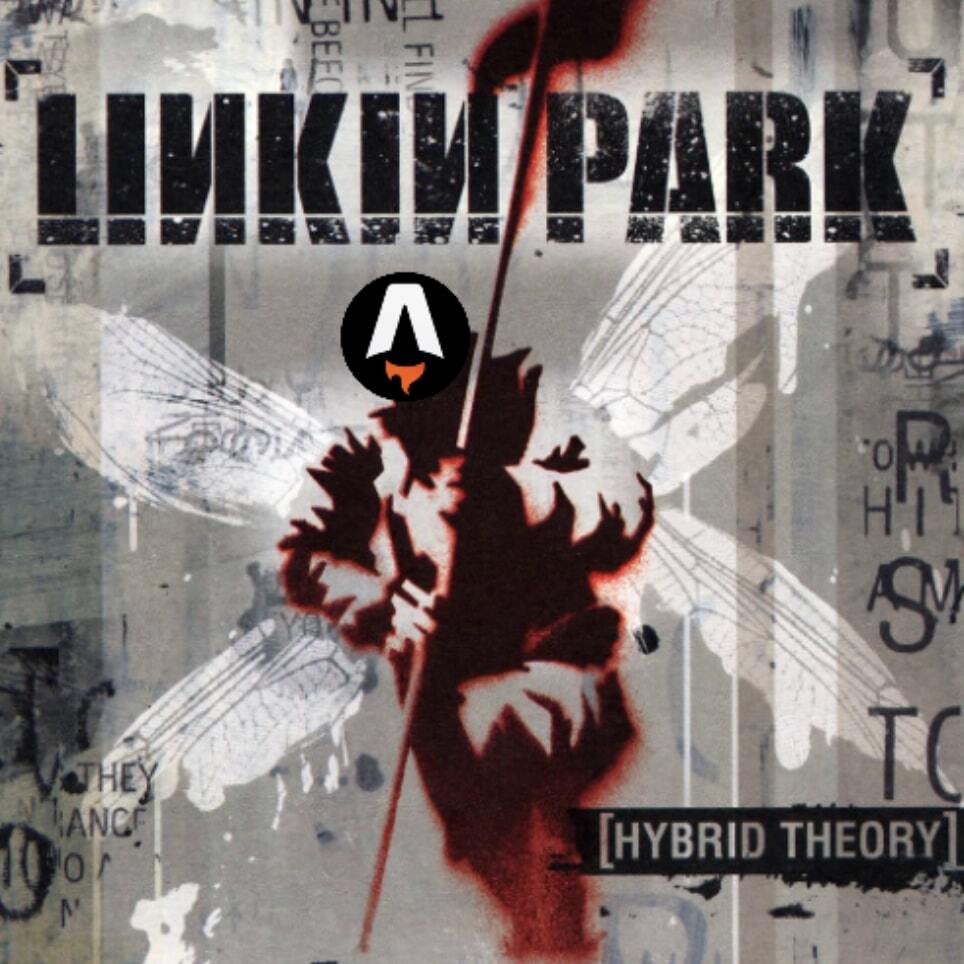 Linkin Park's Hybrid Theory album cover with the Astro logo