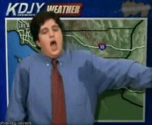Josh from Drake and Josh sweating and panicking