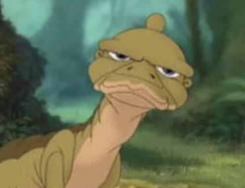 Land Before Time dinosaur looking mad