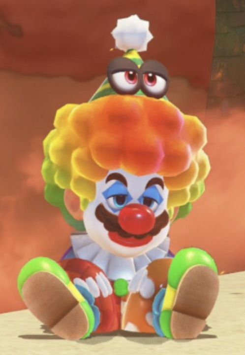 Mario as a clown
