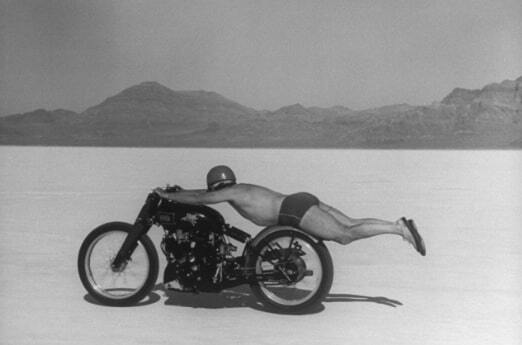 man in underwear on motorcycle