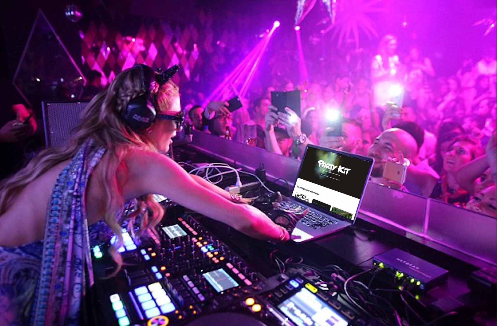 Paris Hilton DJing
