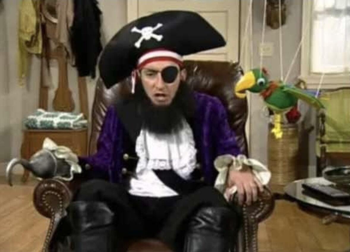 Patchy the Pirate looking shocked