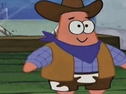 Patrick Star as a Sheriff