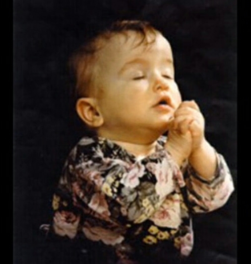 Baby praying