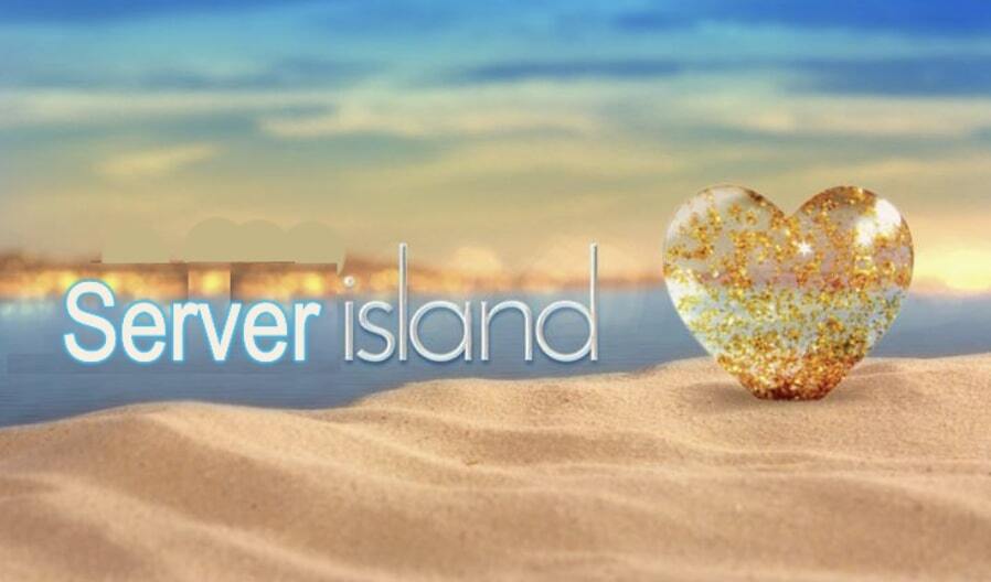 The Love Island logo, but it says Server Island