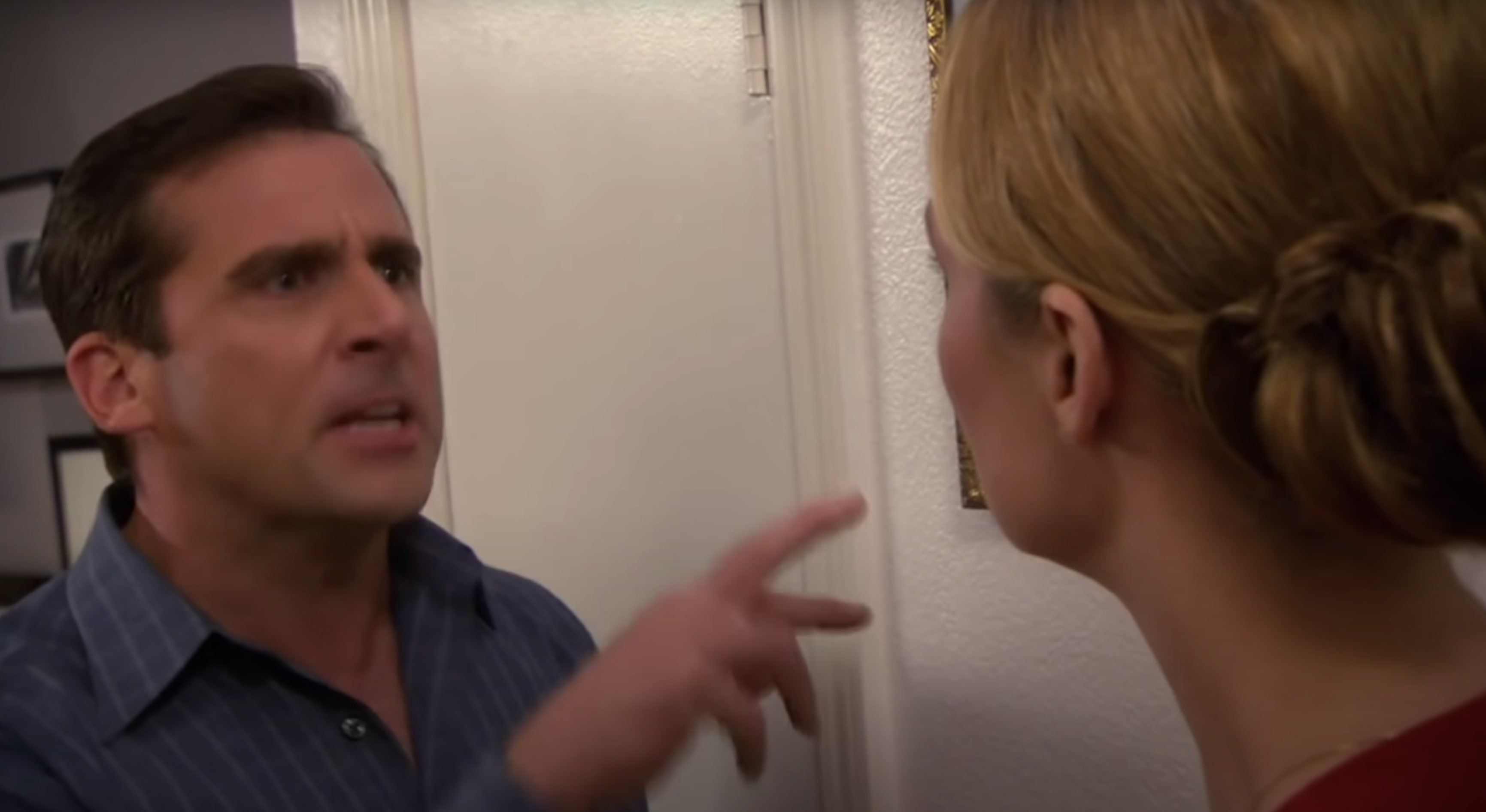 Michael Scott in the office saying snip snap