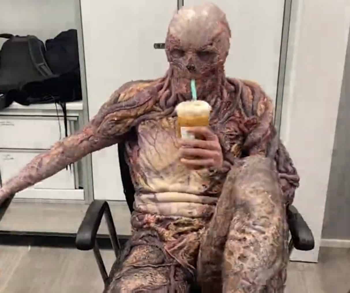 Vecna drinking Starbucks