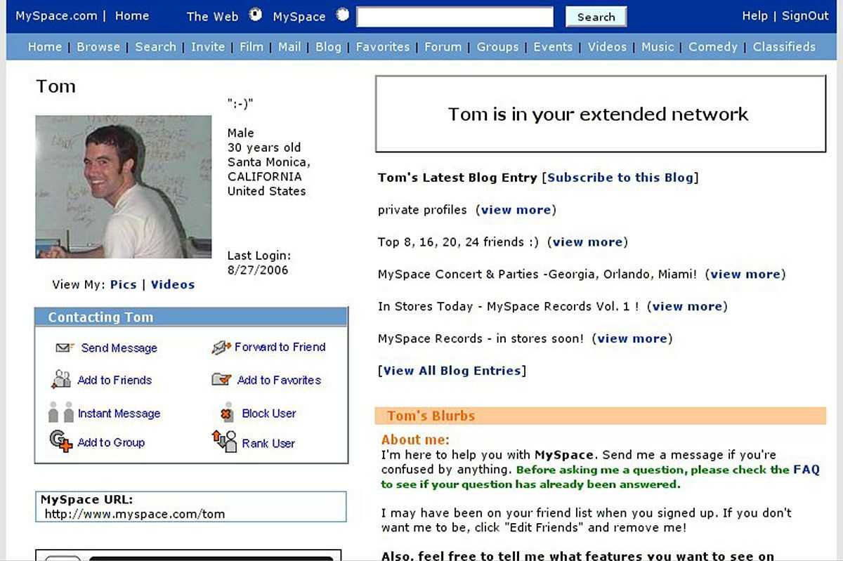 myspace tom