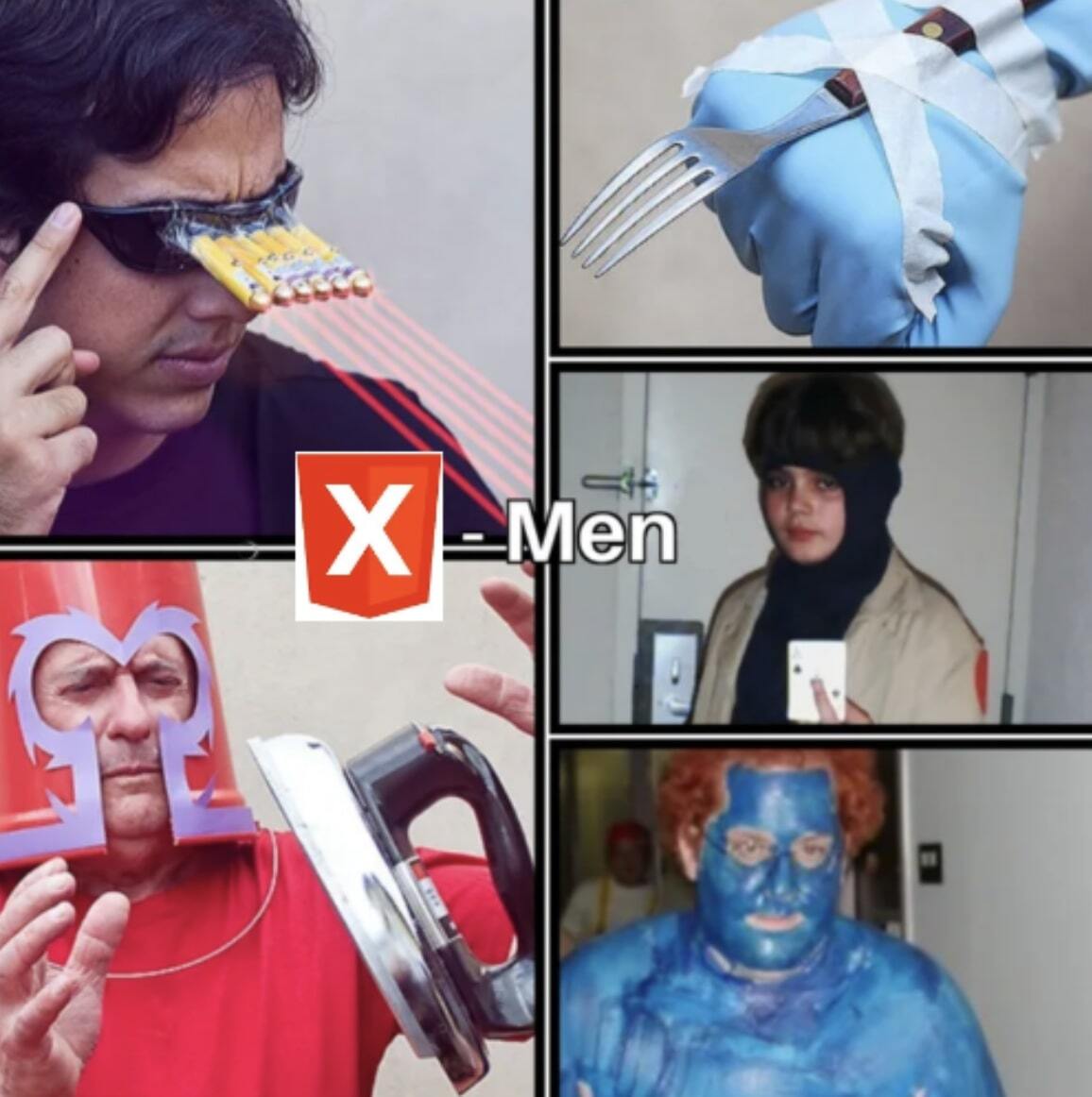 People in homemade X-men costumes